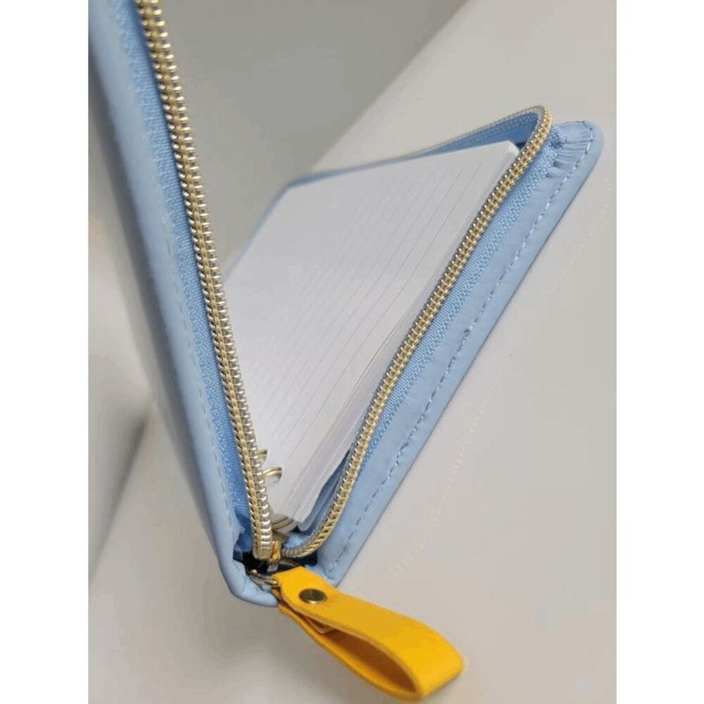 Padded Blue Zip Notes Journal - Picture 12 of 16